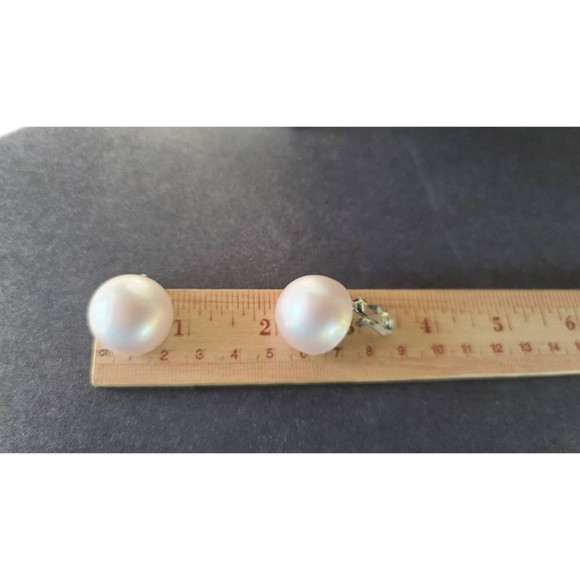 Iridescent Pink Dome Clip-on Earrings - Picture 9 of 10